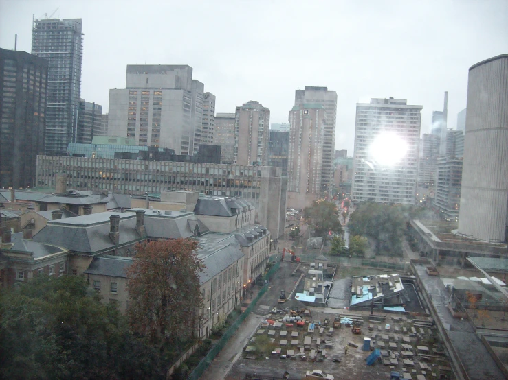 a view of a city with lots of tall buildings