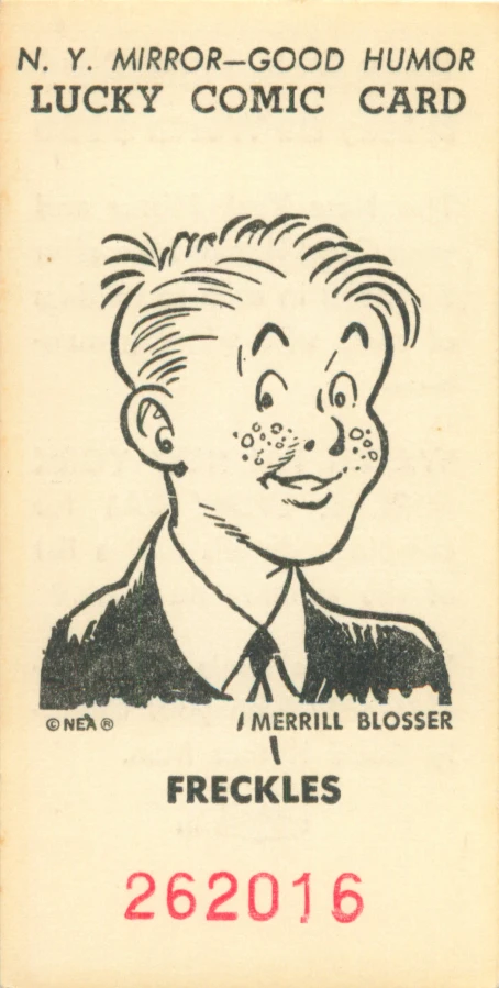an old cartoon card with a very happy man