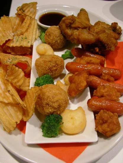 a platter has various snacks on it
