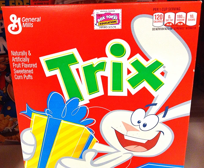 a box of trix play and laugh