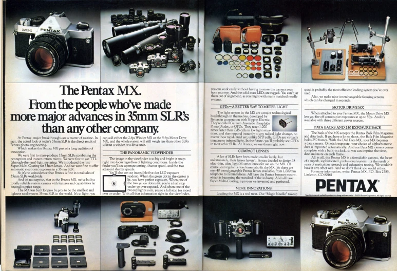 an advertit for pentax digital equipment