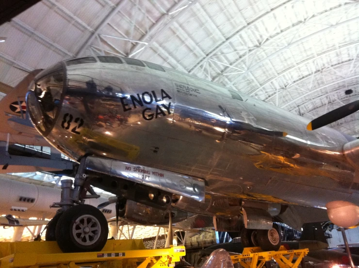 a plane that is on display on the ground