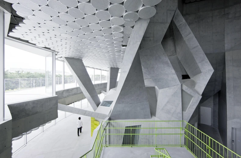 a staircase leading to the top of a building