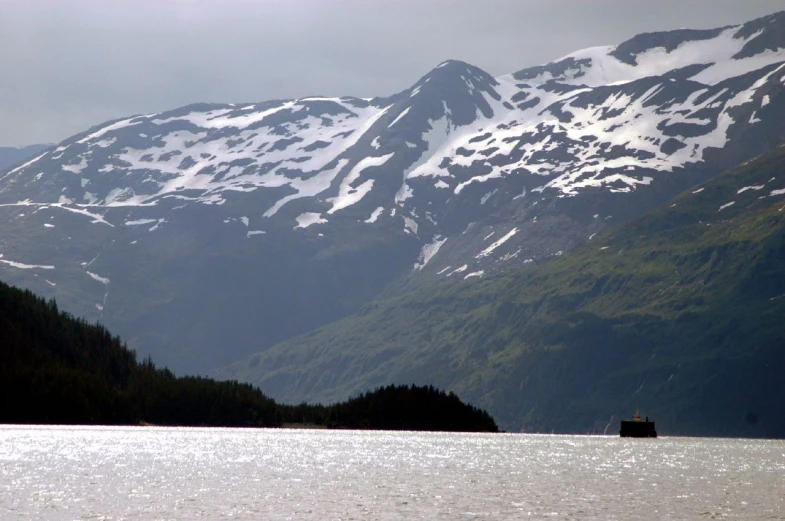 a couple of mountains that have snow on them