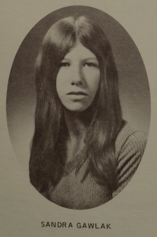 there is an old po of a woman with long hair