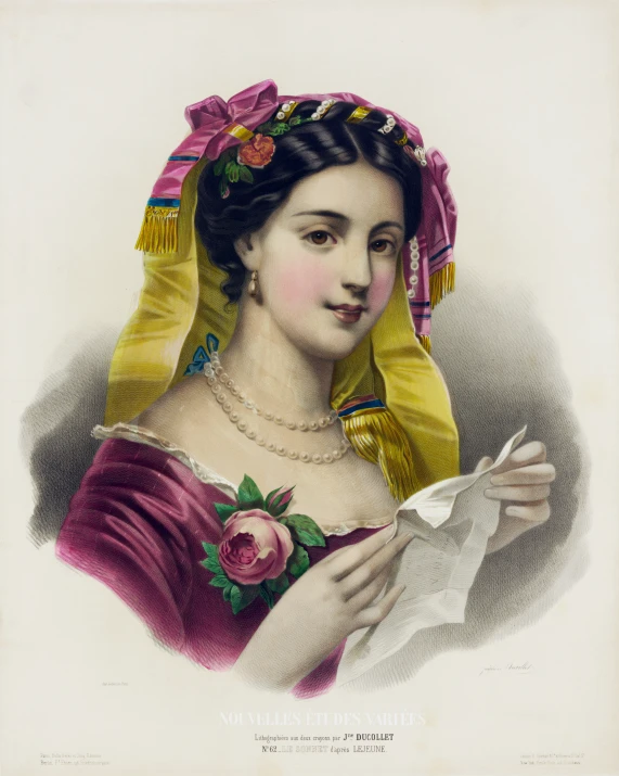 a watercolor painting of a woman in a yellow hat