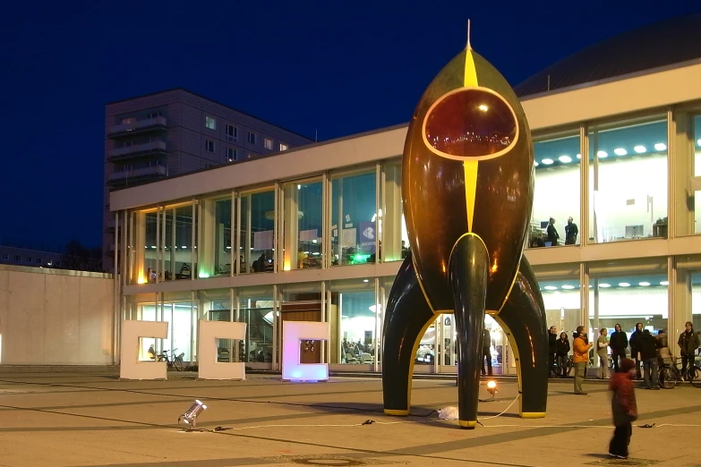 a large clock that is outside of a building