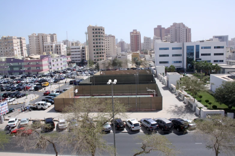 many cars are parked in the parking lot