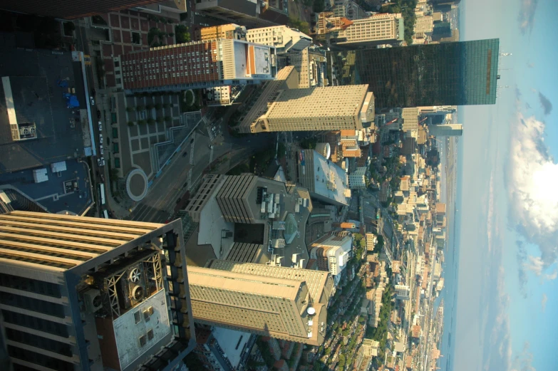 a city view with lots of tall buildings