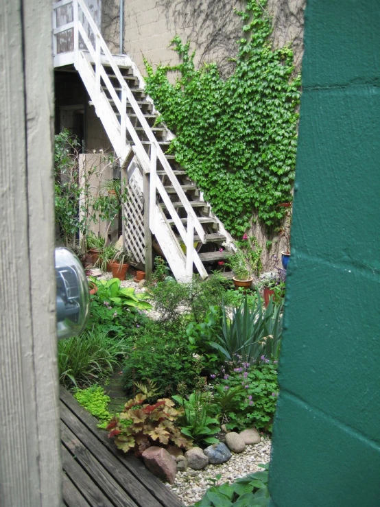 a view of steps going down a hill