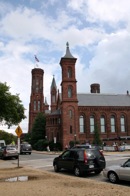 a very large church with two towers in the city