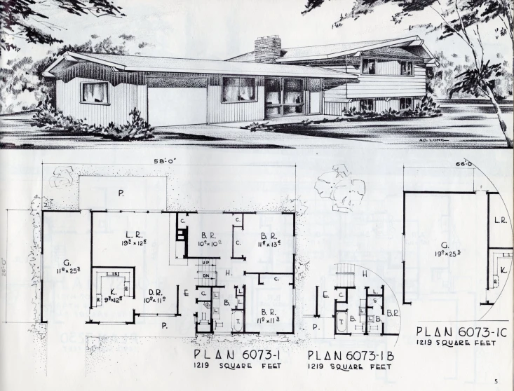 this house plan features three different types of windows