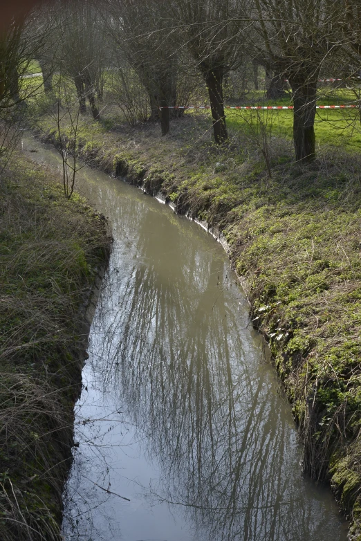 small river runs right next to the park