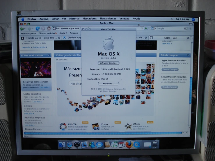 computer screen with mac os x on display