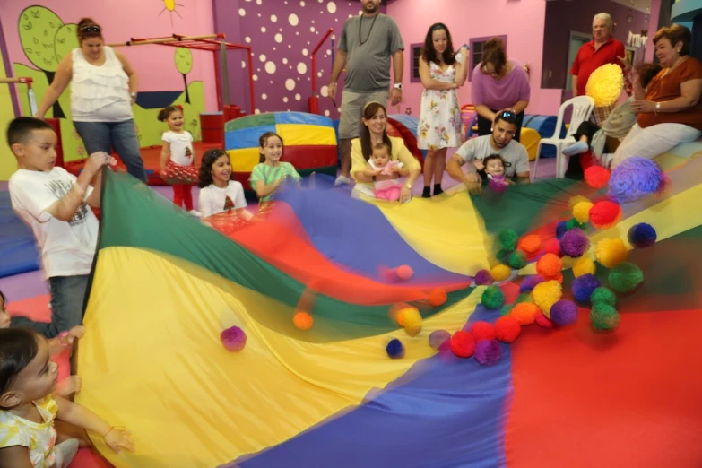 children playing in an indoor play room