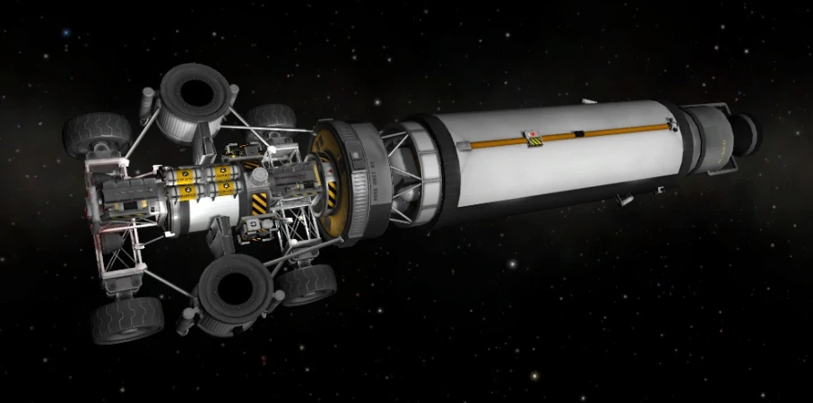 the space telescope has two gears in it