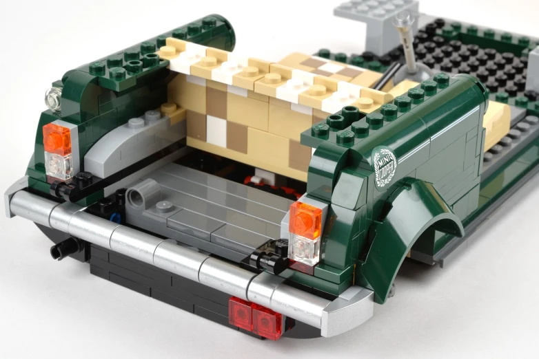 a lego city van is packed with tools