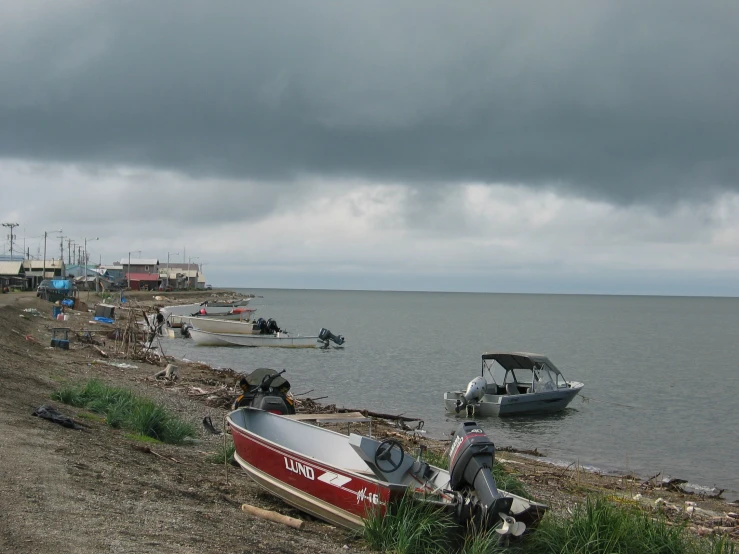 boats and motorboats on a waterway in the water