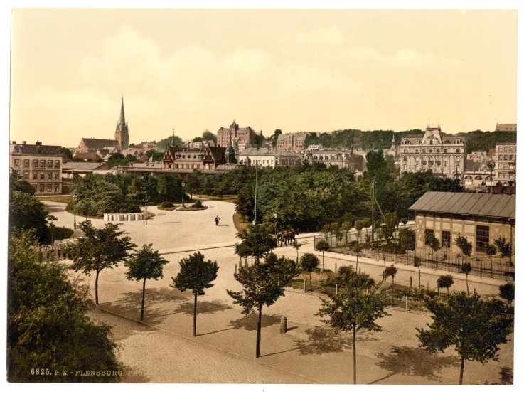 looking down on the town from the castle hill