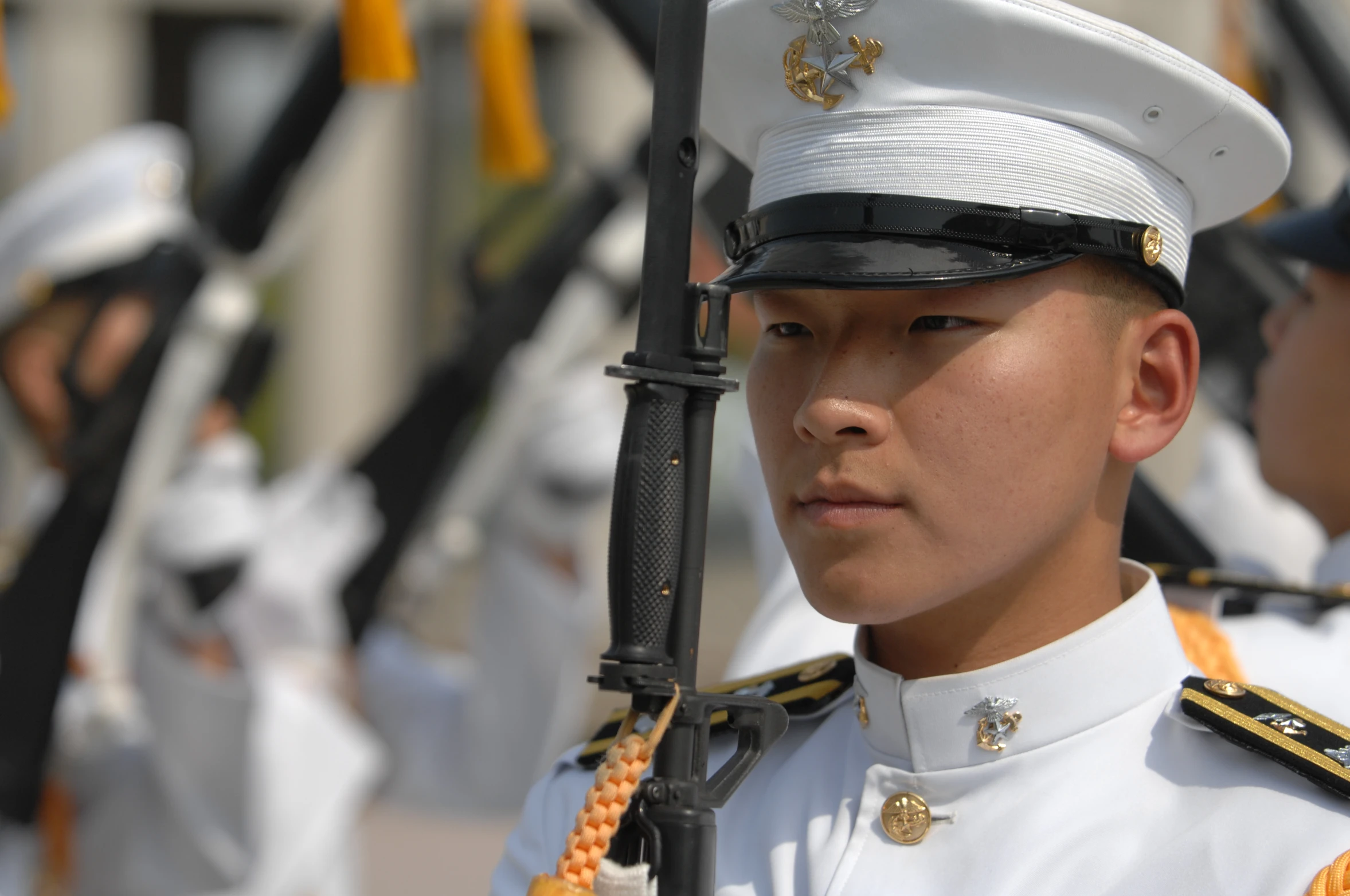 men in military uniform during an event