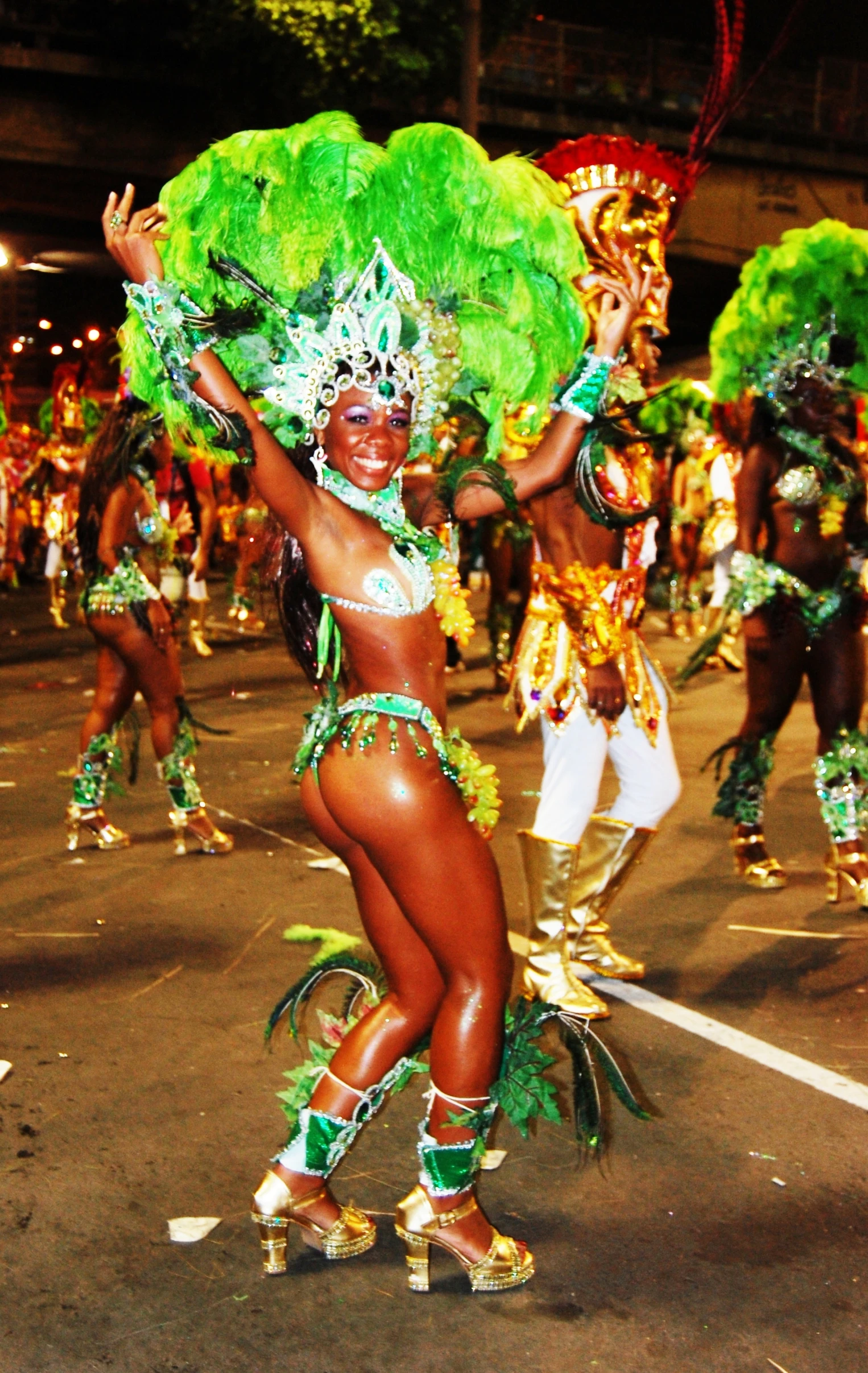 several women in costume at a carnival