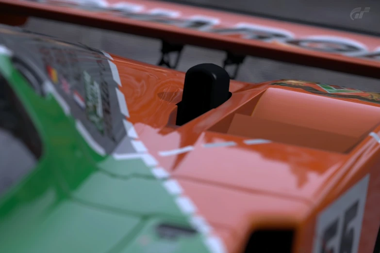 a close - up of the side of a race car