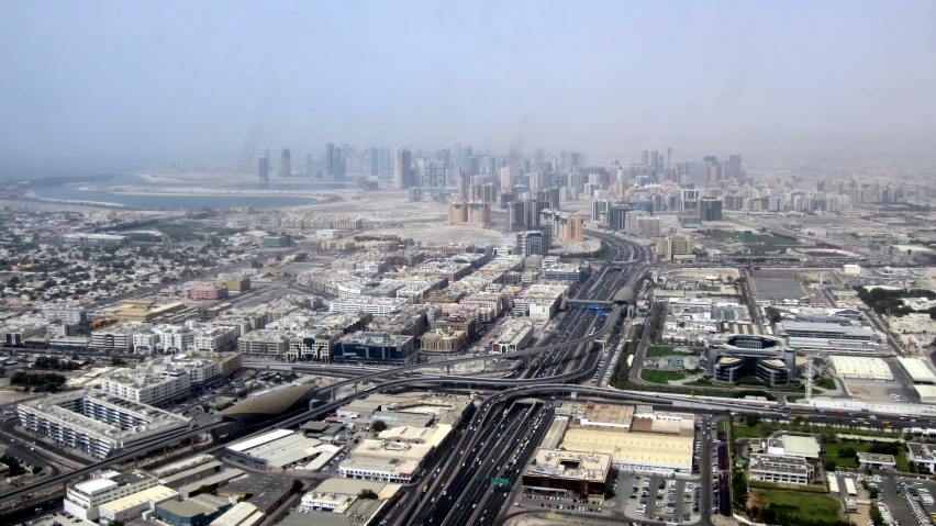 the view of city from the top of the building