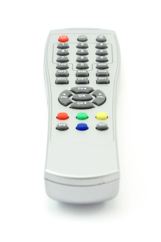 a remote control with four different ons on the front of the control