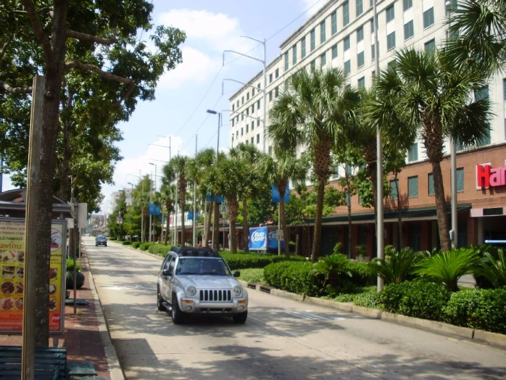 a car that is parked in the middle of a street