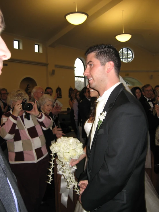 a man and a woman at a wedding