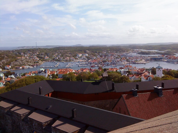 a city view is seen above a large body of water