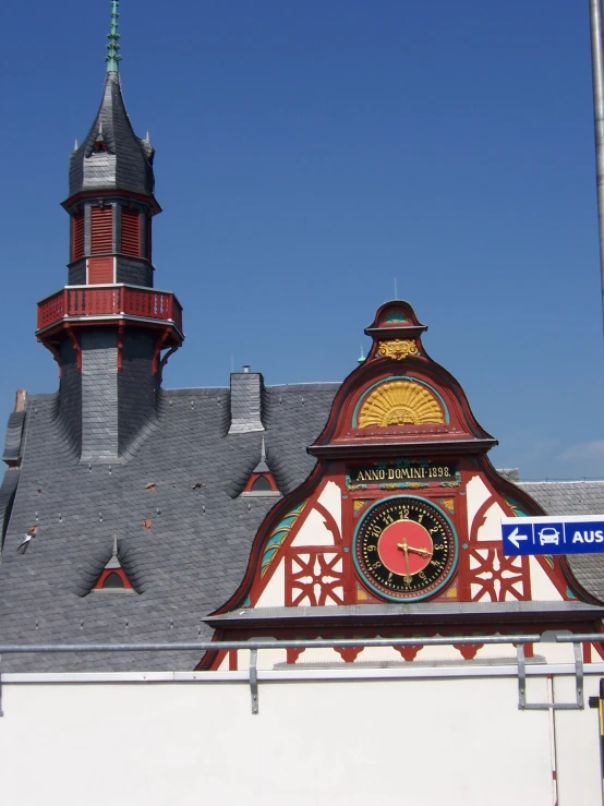 there is a clock on top of the building