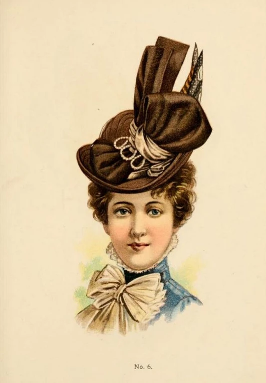 an illustration of a lady with a hat