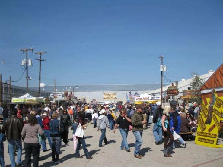 a crowd of people on the road