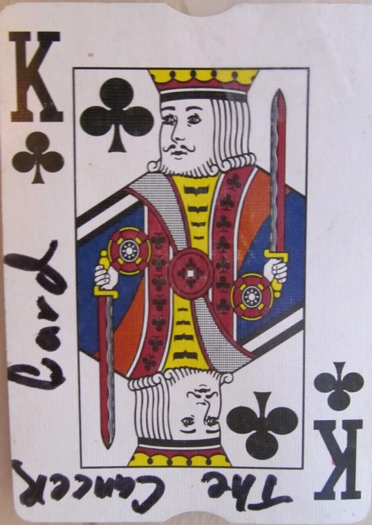 a card that is designed to look like a king