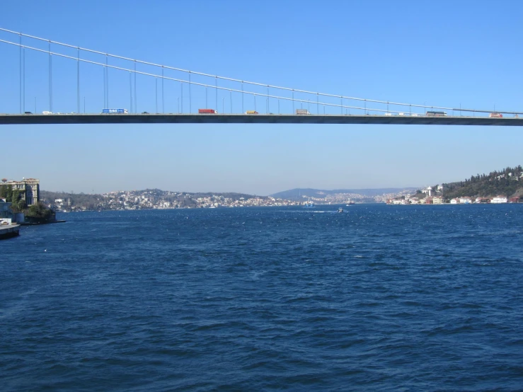 the bridge over the water is in an architectural area