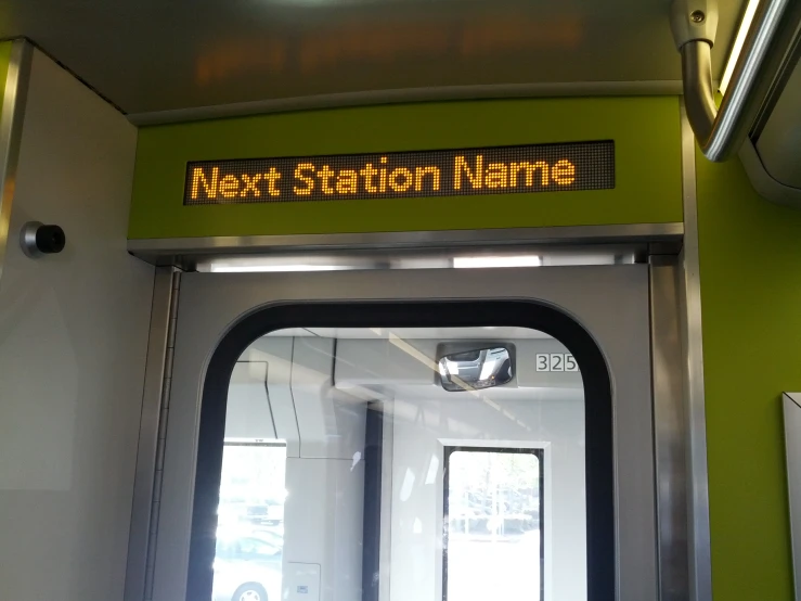 there is an image of a subway sign that tells it is in spanish