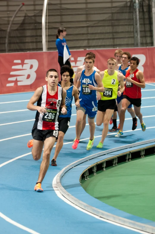 a bunch of people that are on a track