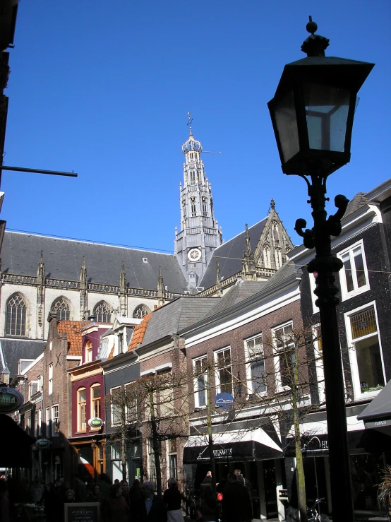 a street light on a city street