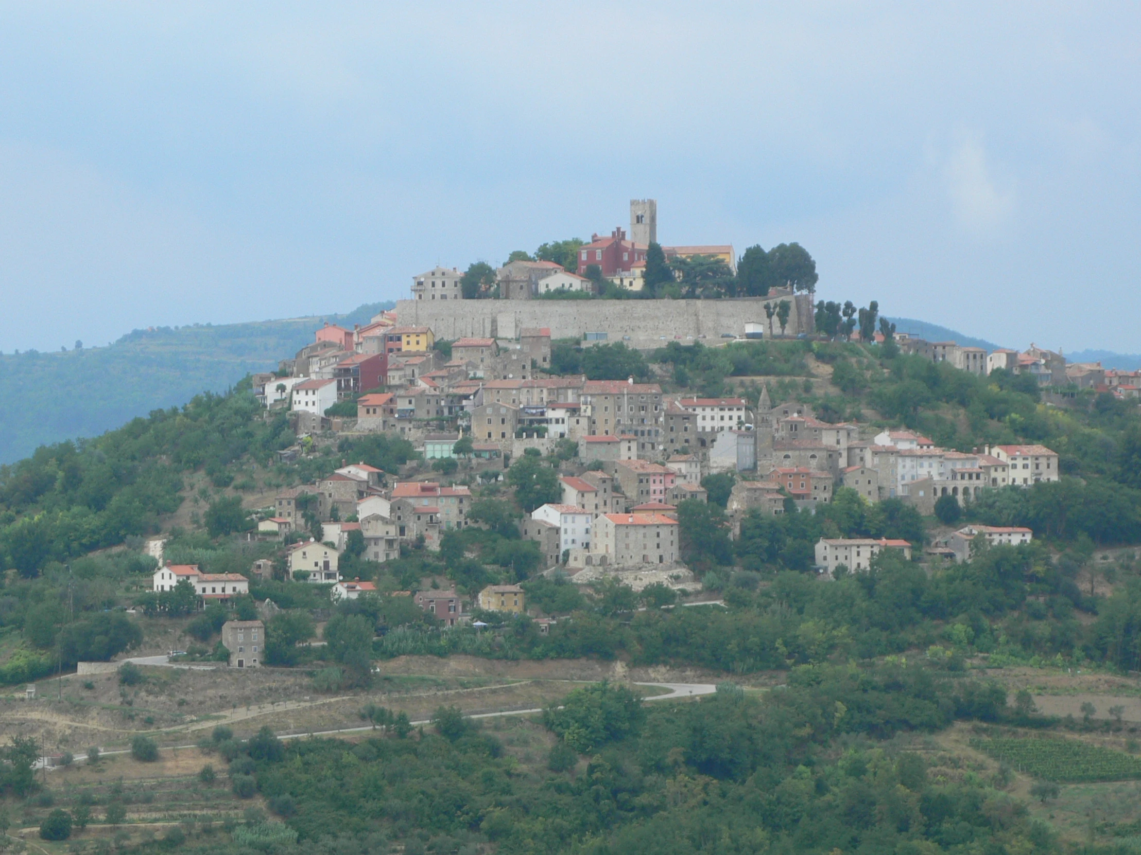 a mountain side town in a small country