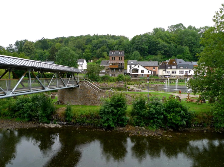 an image of small town setting on shore