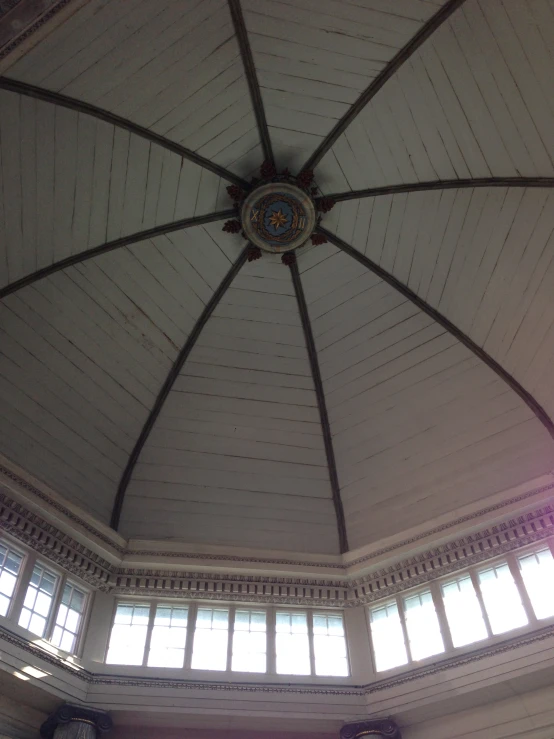 the ceiling has several different light windows behind it