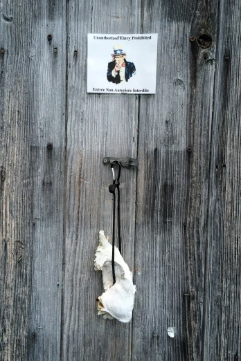 a piece of clothing hanging on a door