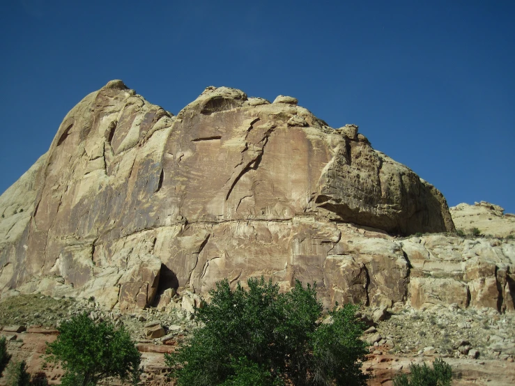 rock formations are a common feature in this picture