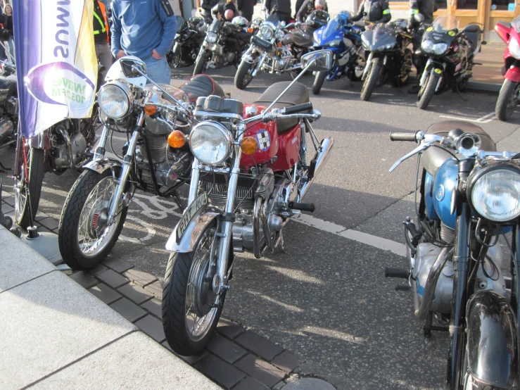 motorcycle parking at a convention for motorcycles