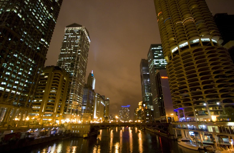 some very big pretty buildings by the water