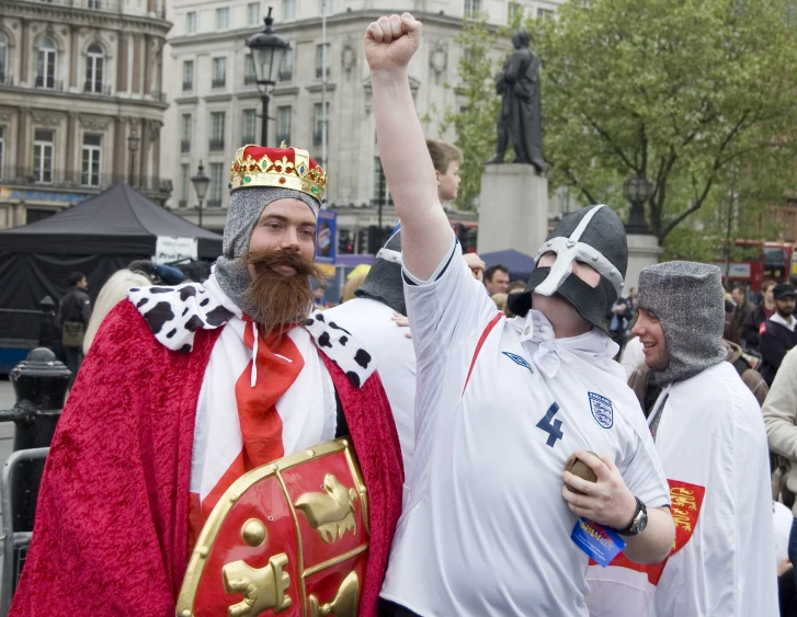 a couple of people dressed in costume