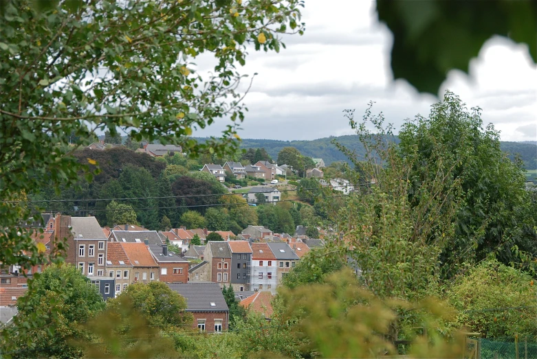 a group of houses near one another