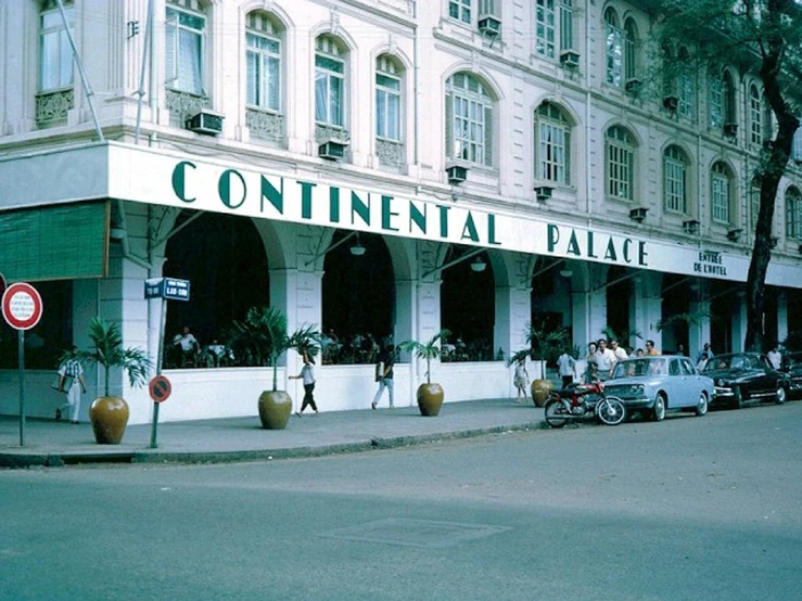 a view of an outside place of the convention palace