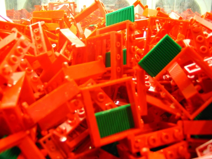 there are many colorful lego blocks scattered together